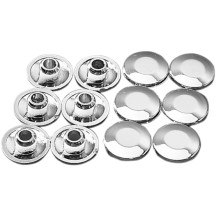 Chrome Plug for Handlebar Clamps — 12 Pack