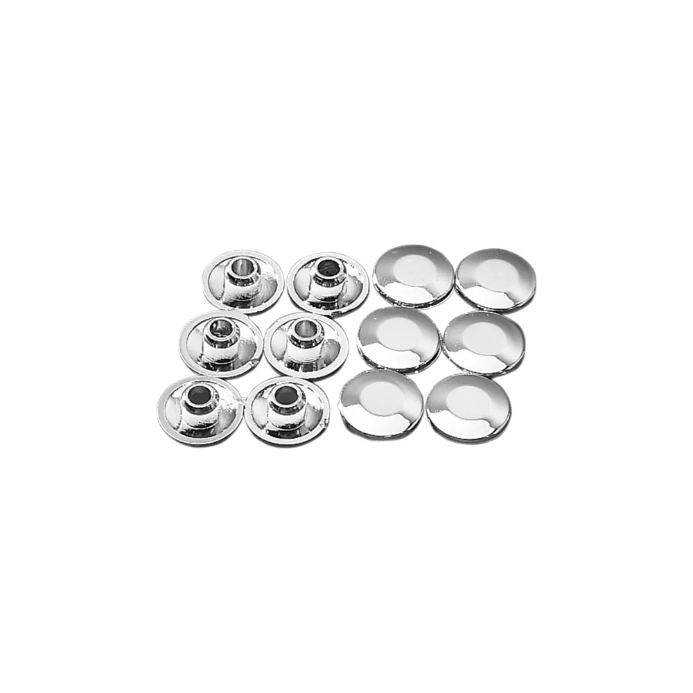 Chrome Plug for Handlebar Clamps — 12 Pack
