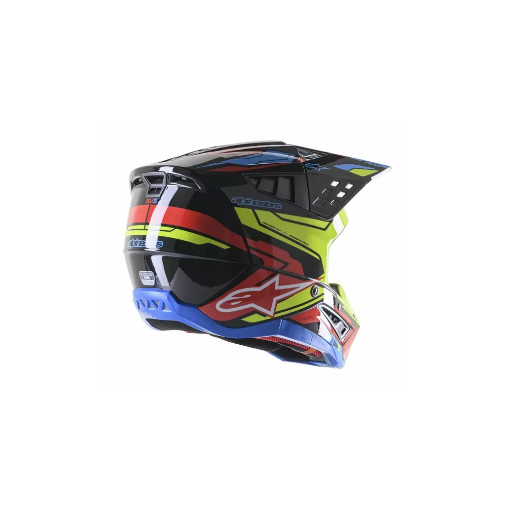 Supertech M5 Action 2 Casco — Talla XL, Negro/Amarillo/Rojo, Brillo
