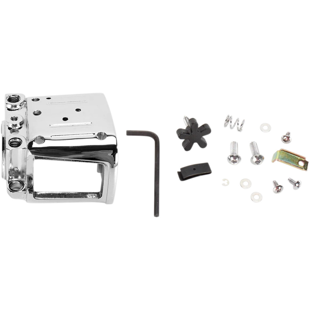 Kit de carcasa de interruptores del manillar — ajuste para manillar 25.4 mm (1"), cromado
