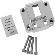 Handlebar Switch Housing — 25.4 mm (1"), 3-button, Chrome