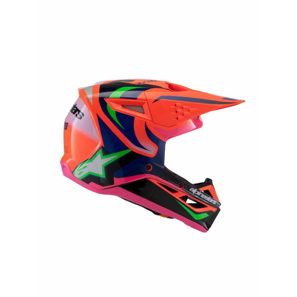Youth SM3 Deegan Helmet — L, Orange gloss