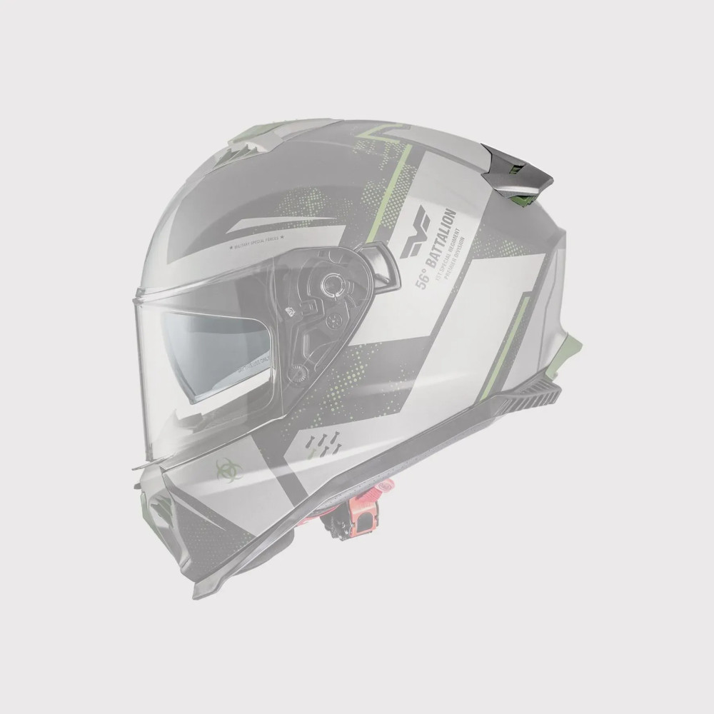 Typhoon Helmet Spoiler — Adult, matte gray Typhoon Helmet Spoiler — Adult, matte gray