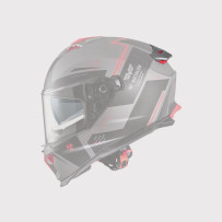 Typhoon Helmet Spoiler — Gray matte, adult