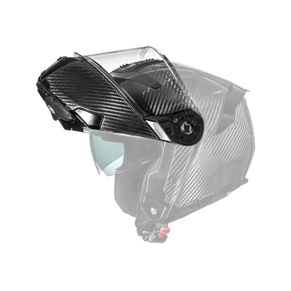 Kit de visera con protector de mentón Legacy GT — Adulto, Legacy GT Carbon, negro brillo