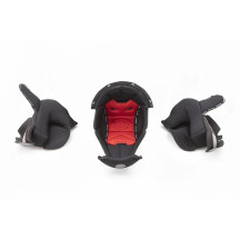 Forro para casco Legacy GT — XS, Negro, Rojo