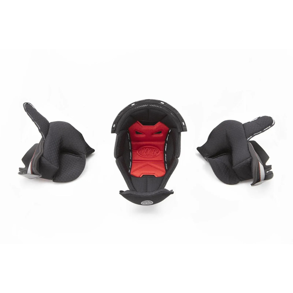 Forro para casco Legacy GT — XS, Negro, Rojo