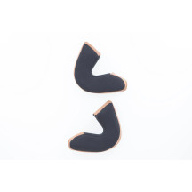 Vintage BOS Helmet Cheekpads — 3XL, Black, Brown
