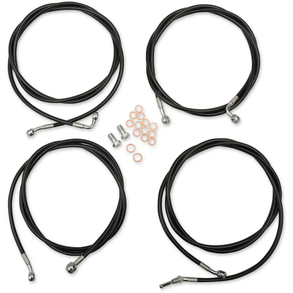 Standard Black Vinyl Handlebar Cable/Brake Line Kit